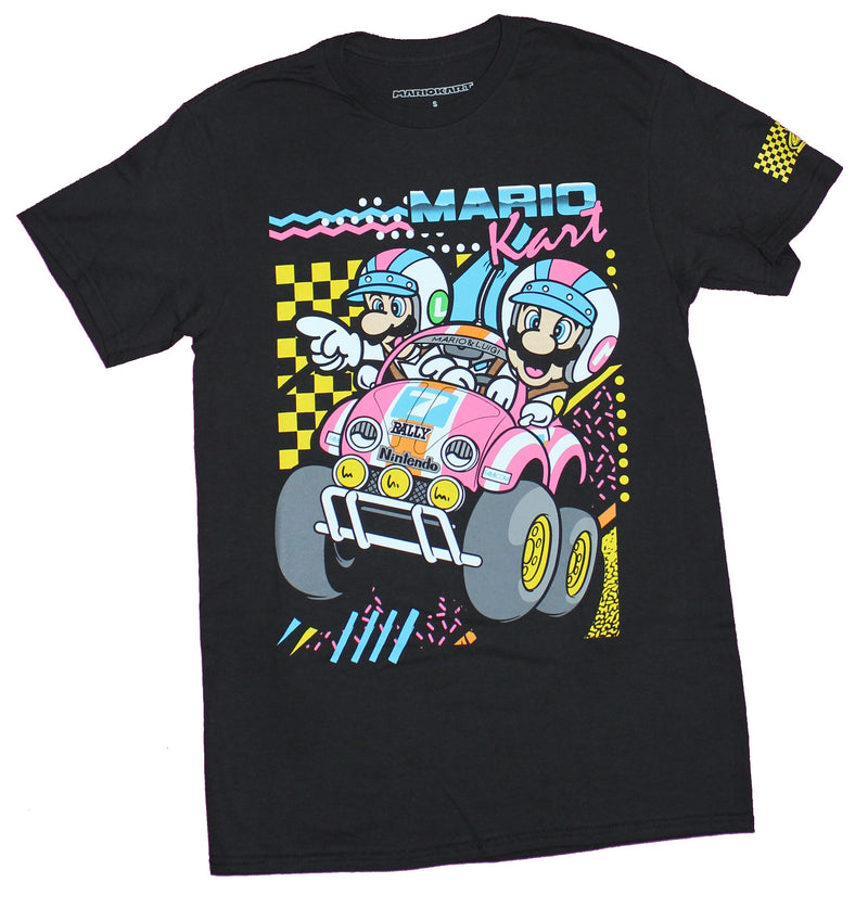 Mario Kart Mens T-Shirt  - Peeling Out Mario Racing Box Image