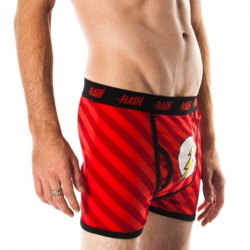 Flash Red Symbol Black Outline Boxer Briefs