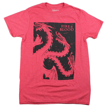 Game of Thrones Mens T-Shirt - House of Blood Targaryen Boxed Image