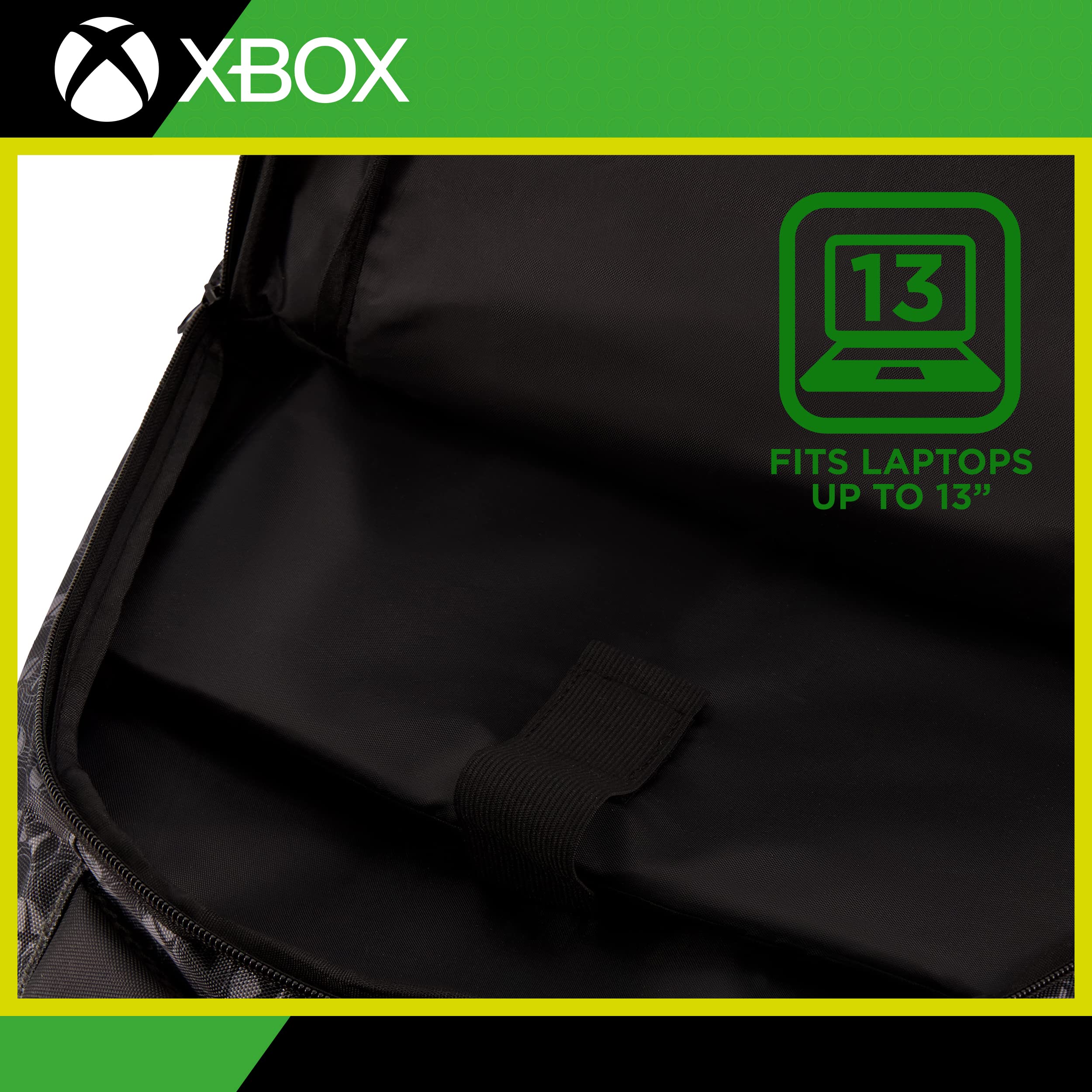 Microsoft Xbox 13 Inch Sleeve Laptop Backpack, Padded Computer Bag for Commute or Travel, Black