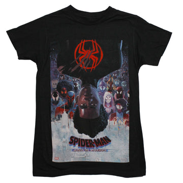 Spider-Man Across the Spider-Verse Mens T- Shirt - Miles Upside Down Poster