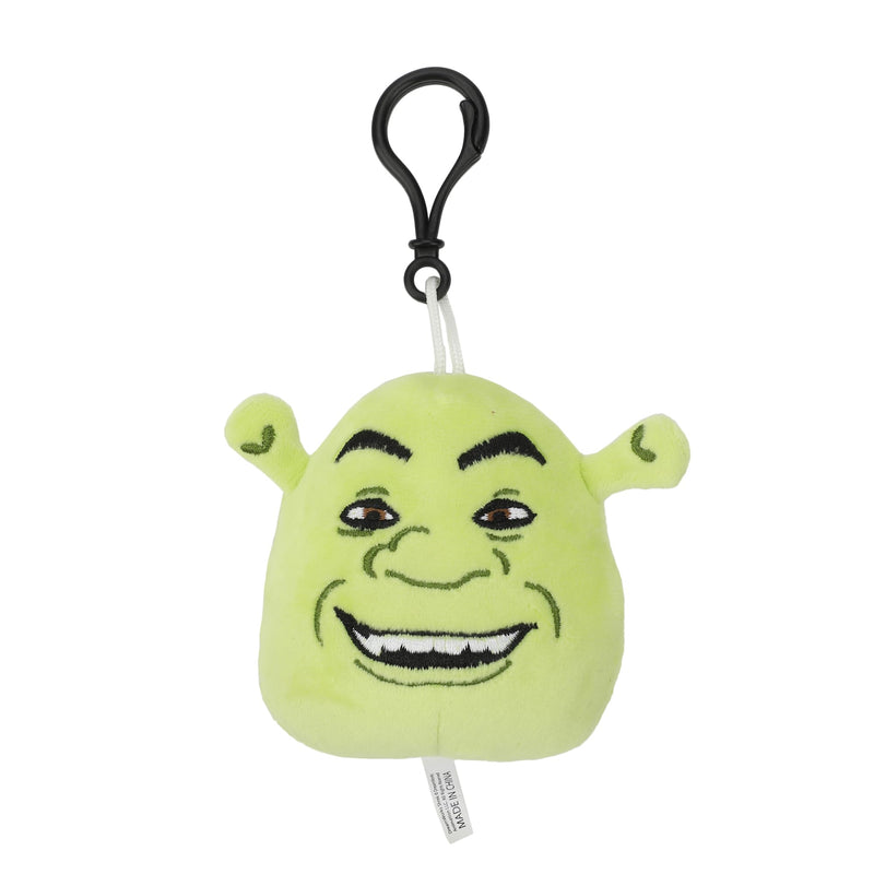 Bioworld Shrek Character Head 3.34" Plush Keychain/Bag Clip