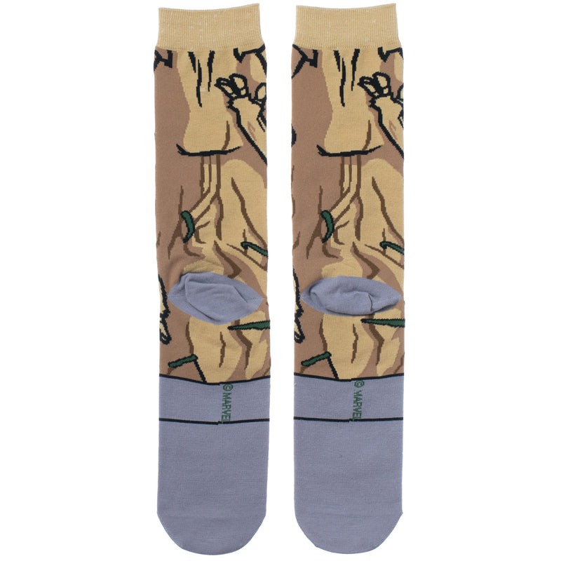 Bioworld Marvel The Avengers Groot 360-Degree Graphic Print Crew Socks