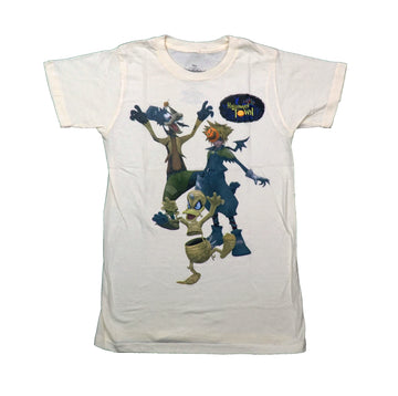 Kingdom Hearts Mens T-Shirt - Trio in Costumes Under Halloween Town