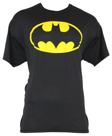 Batman (DC Comics) Moisture Wicking Mens T-Shirt - Classic Logo Bright Yellow