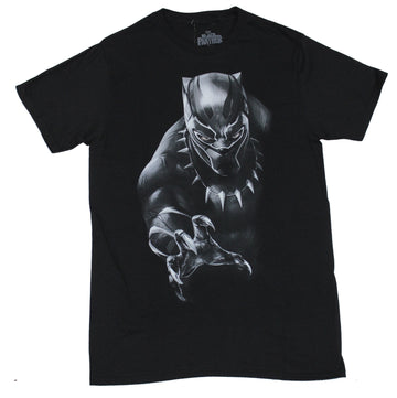 Black Panther Mens T-Shirt - White Reaching Black Panther Image