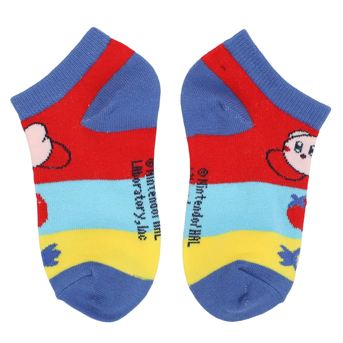 Bioworld Kirby Character Art 6-Pack Youth Ankle Socks With Chenille Elements