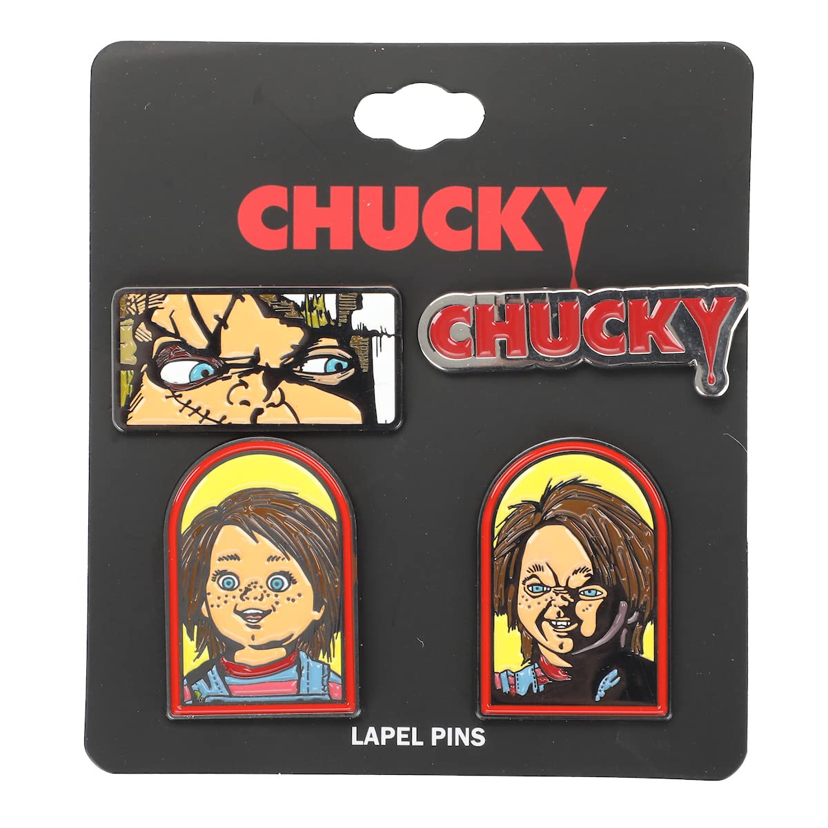 Bioworld Chucky Set of 4 Enamel Pins