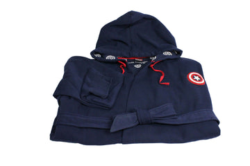 Marvel Avengers Captain America Soft Long Sleeve Pajama Bath Robe (Large/X-Large)