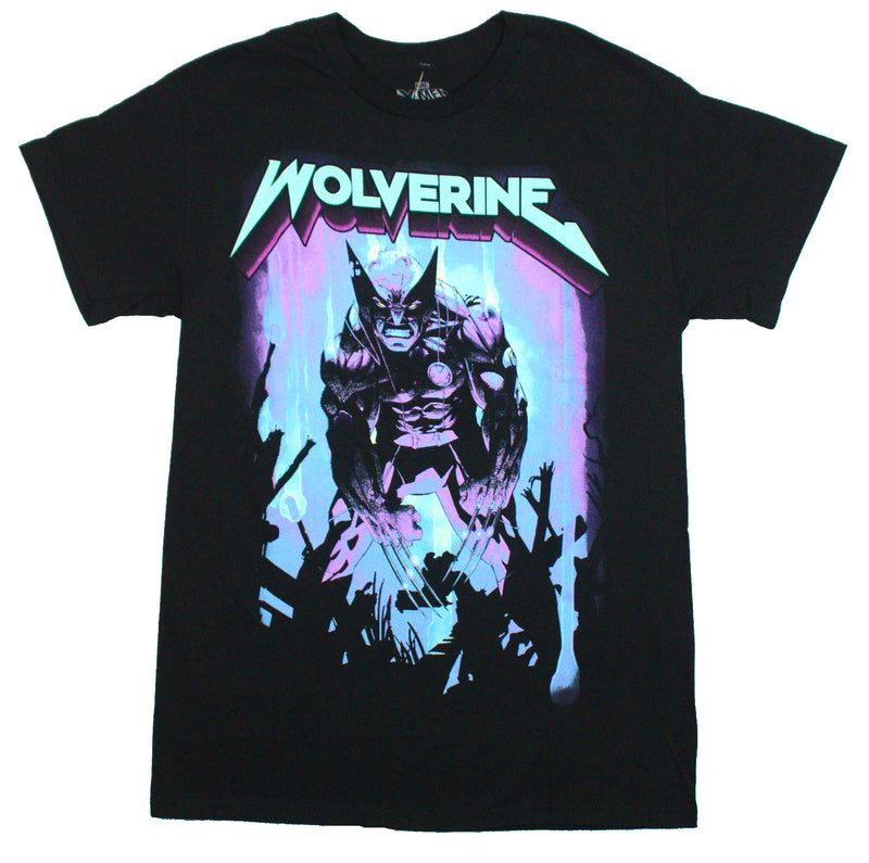 Wolverine X-men Mens T-Shirt - Flexing in Pastel Colors