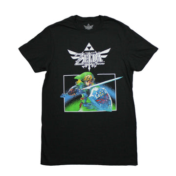 The Legend of Zelda Mens T-Shirt -  Skyward Sword Link Battle Ready Image
