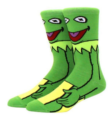 Disney Muppets Kermit the Frog 360 Character Crew Socks for Men