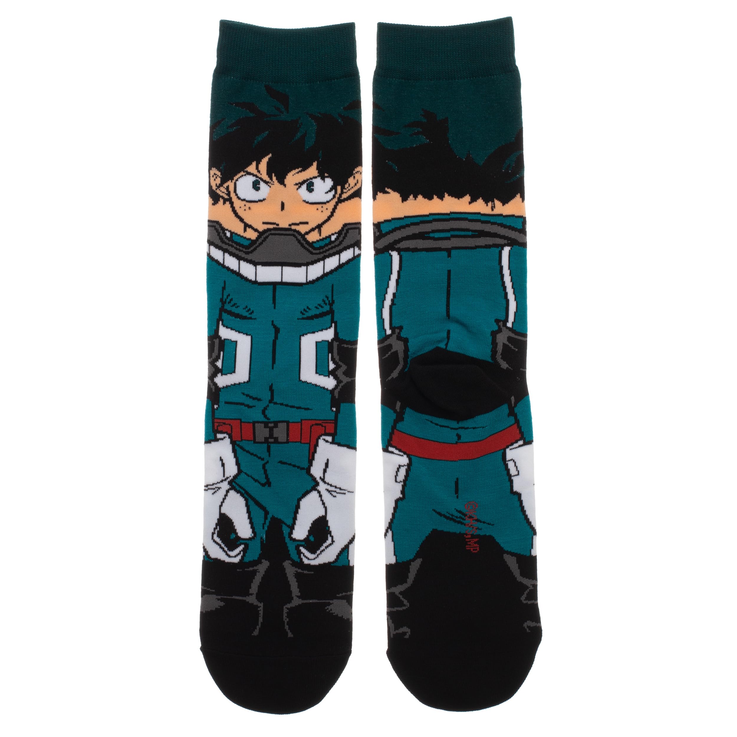 My Hero Academia Anime Character Izuku Casual Crew Socks for Men