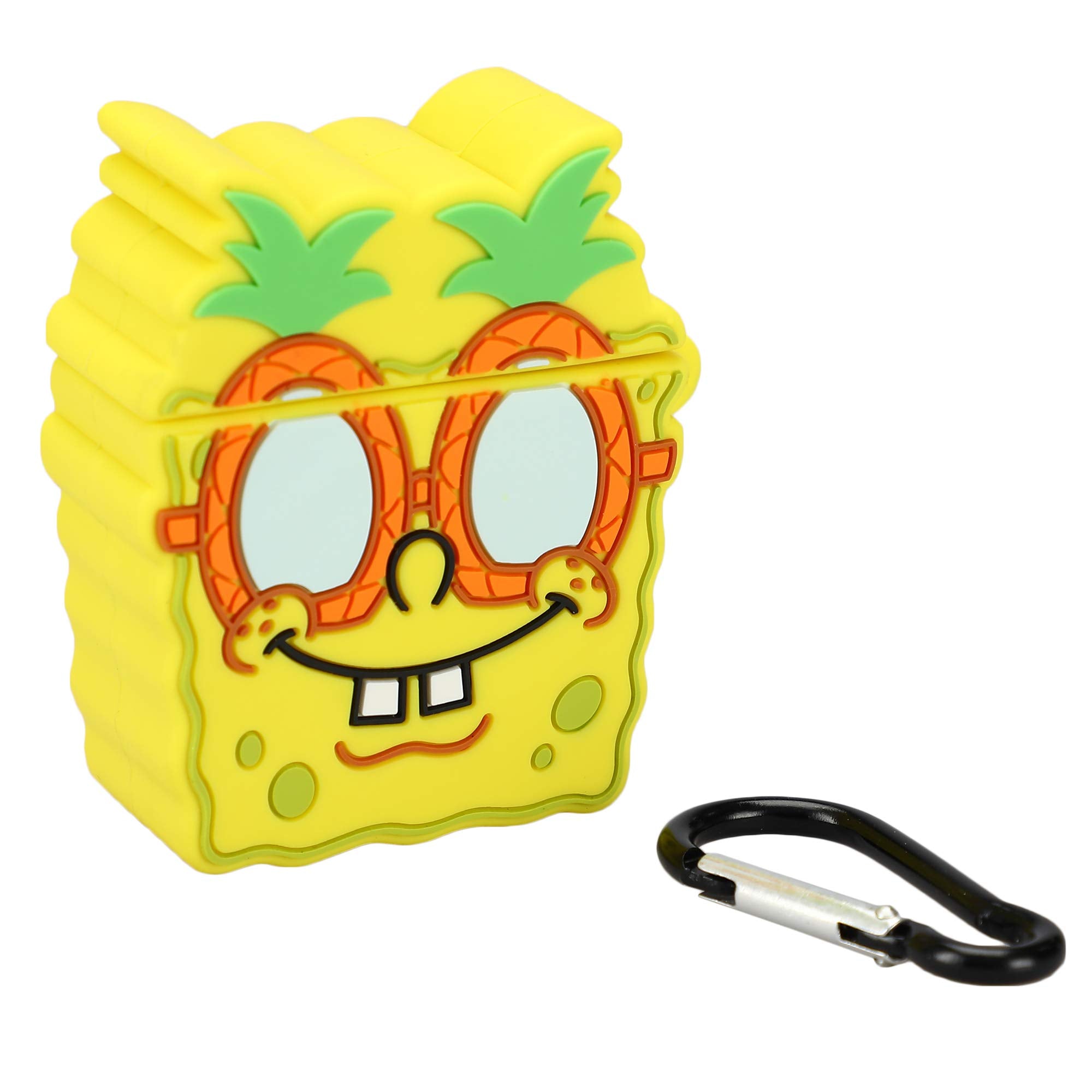 Spongebob Pineapple Glasses AirPod Case with Carabiner Hook