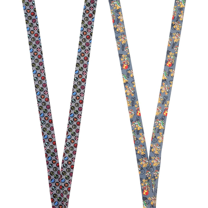 Bioworld Super Mario Brothers Bowser Lanyard With Metal Charm And ID Sleeve