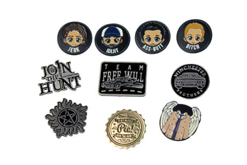 Supernatural Winchester Family Collectors Enamel Lapel Pin Set - 10 Lot