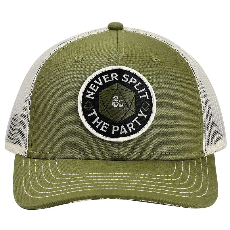 Bioworld Dungeons & Dragons NEver Split the Party Trucker Hat with Woven Patch