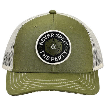 Bioworld Dungeons & Dragons NEver Split the Party Trucker Hat with Woven Patch
