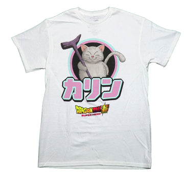 Dragon Ball Z Mens T-Shirt -  Korin the Cat Above Kanji Name