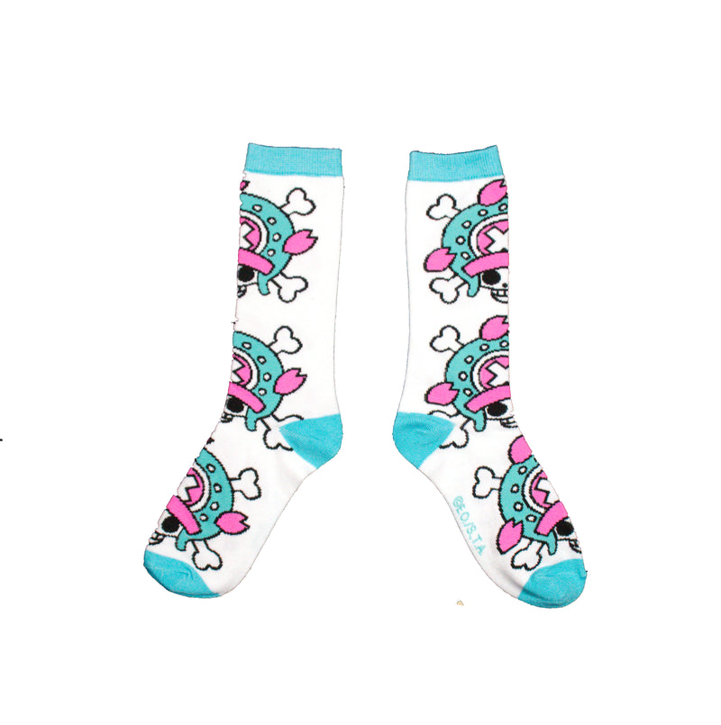 Ripple Junction One Piece Anime Chopper Skull Logo Men's crew sock