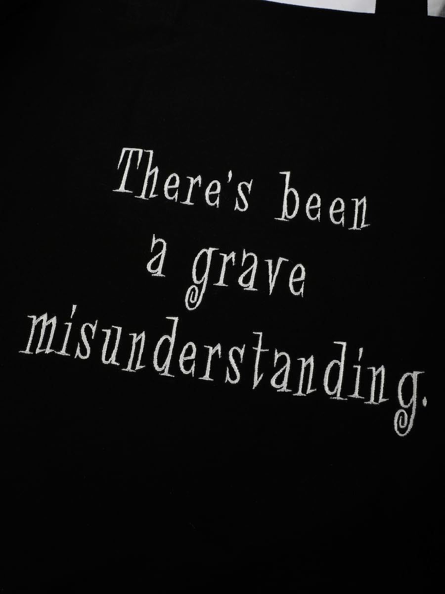 Corpse Bride Grave Misunderstanding Poster Art Black Canvas Tote Bag