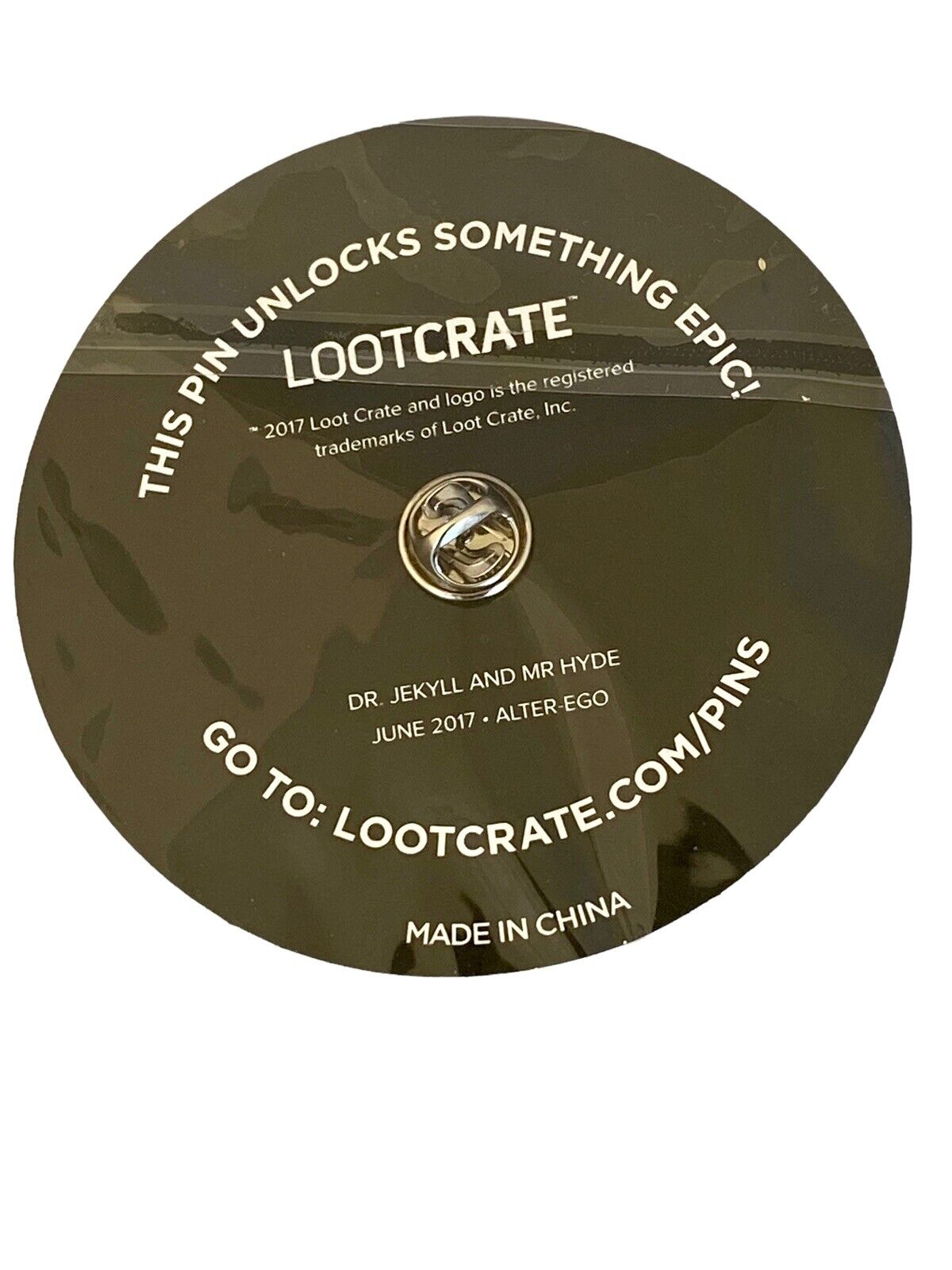 Rare Limited Edition Discontinued LootCrate June 2017 Alter-Ego Dr. Jekyll & Mr. Hyde Enamel Pin Loot Pins