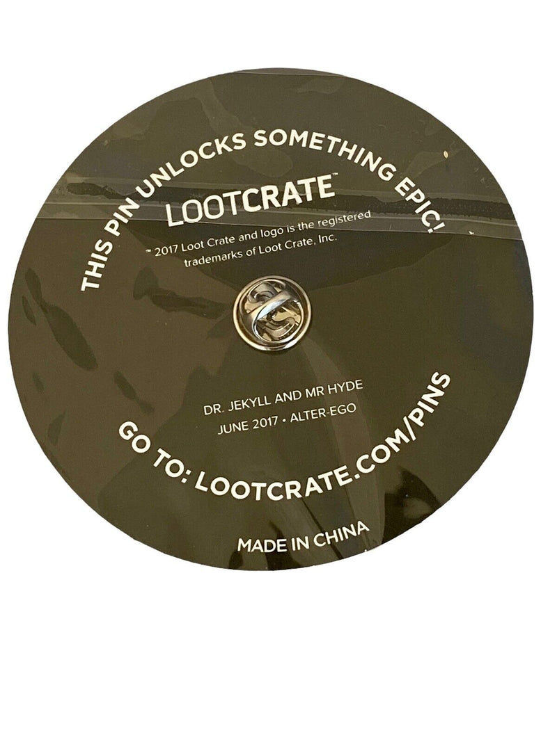 Rare Limited Edition Discontinued LootCrate June 2017 Alter-Ego Dr. Jekyll & Mr. Hyde Enamel Pin Loot Pins