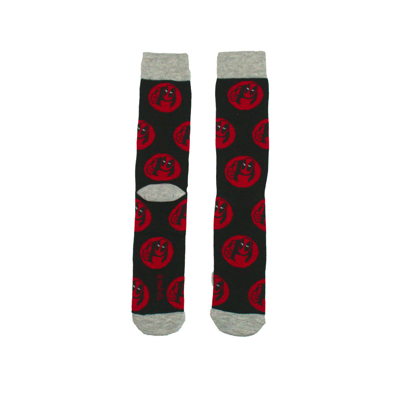 Marvel Deadpool Circled giving thumbs up all over Men's Crew sock