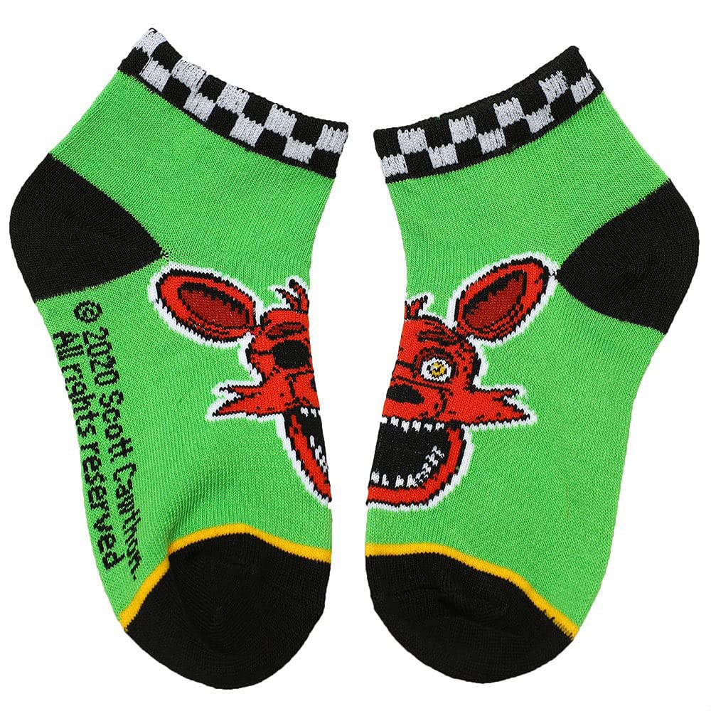 Five Nights at Freddy's Main Characters 6-Pack Youth Ankle Socks