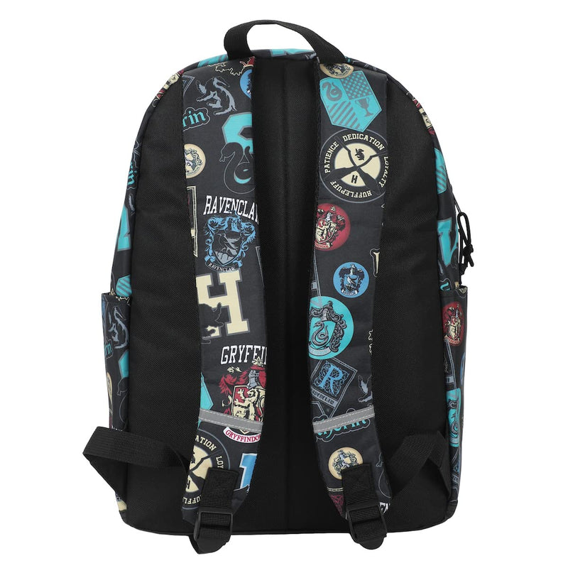 Bioworld Harry Potter Hogwarts Crest And House Banners Adult 17" Laptop Backpack