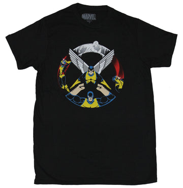 X-Men (Marvel) Mens T-Shirt - The Original Team Creates the X Logo Image
