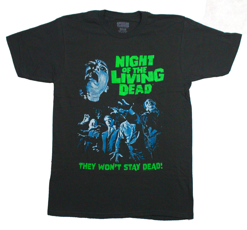Night of the Living Mens T-Shirt - They Won't Stay Dead Poster