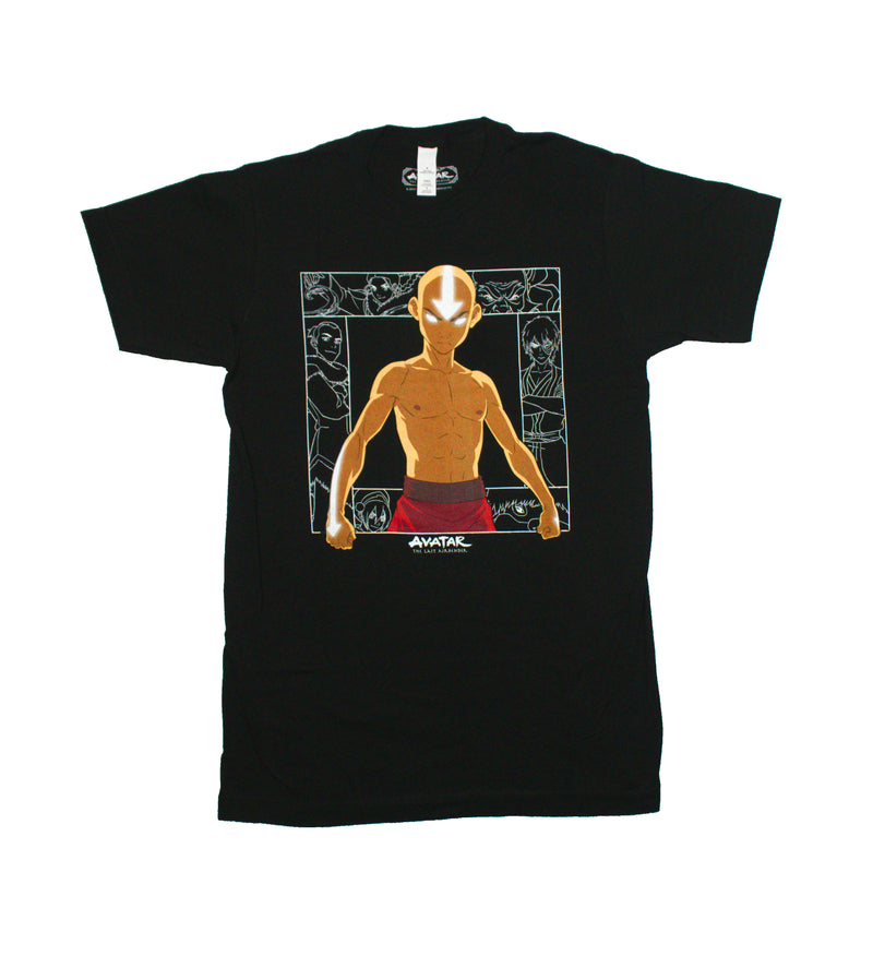 Avatar The Last Airbender Mens T-Shirt - Flexing In White Character Box