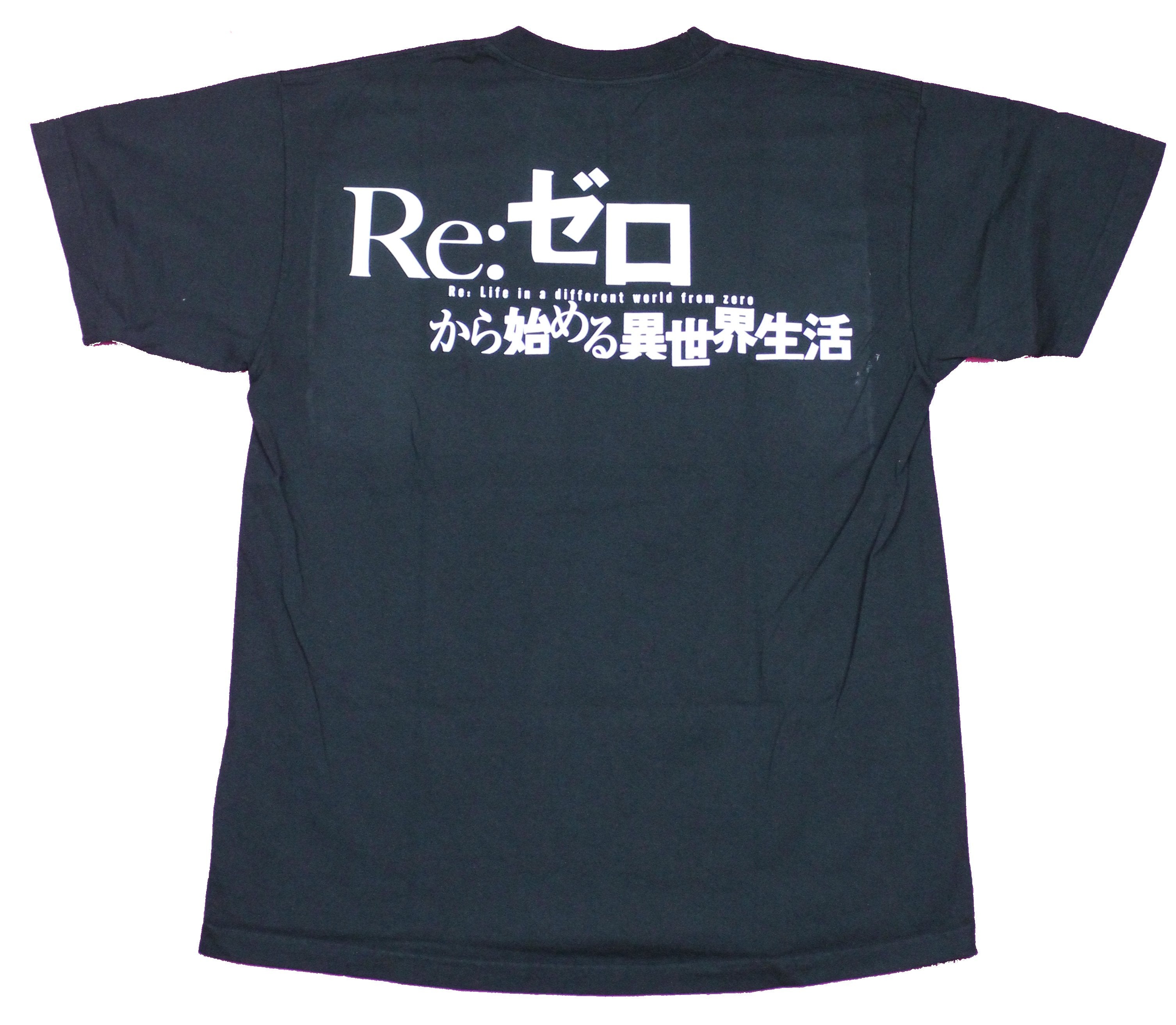 RE Zero Mens T-Shirt  - Rem & Ram Provocative Front Logo Back - Inmyparentsbasement.com