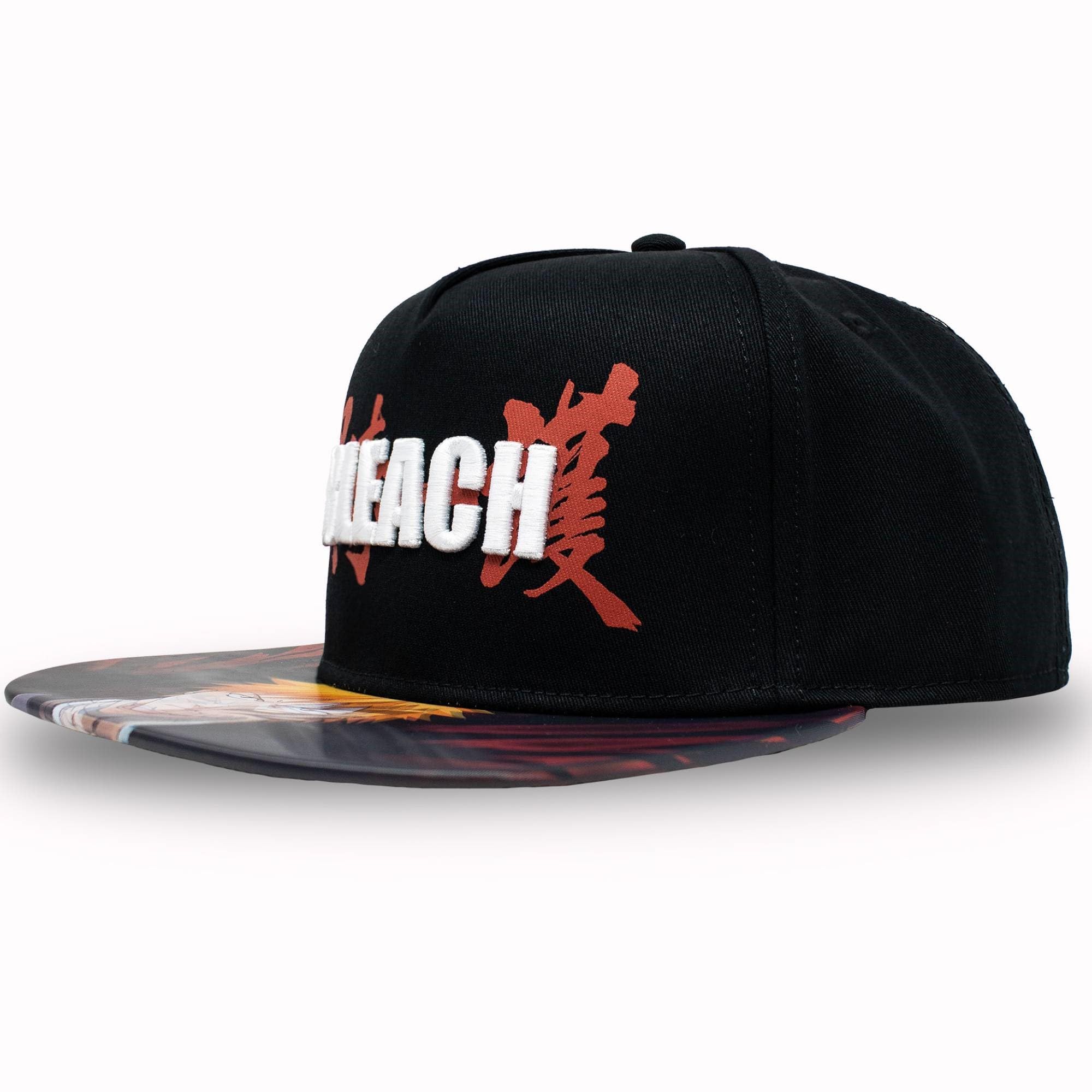 Ripple Junction Bleach Snap Back Hat Ichigo Kurosaki Lenticular Flat Bill 3D Embroidered Anime Logo Officially Licensed