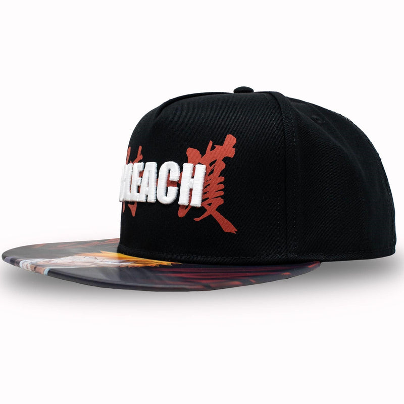 Ripple Junction Bleach Snap Back Hat Ichigo Kurosaki Lenticular Flat Bill 3D Embroidered Anime Logo Officially Licensed