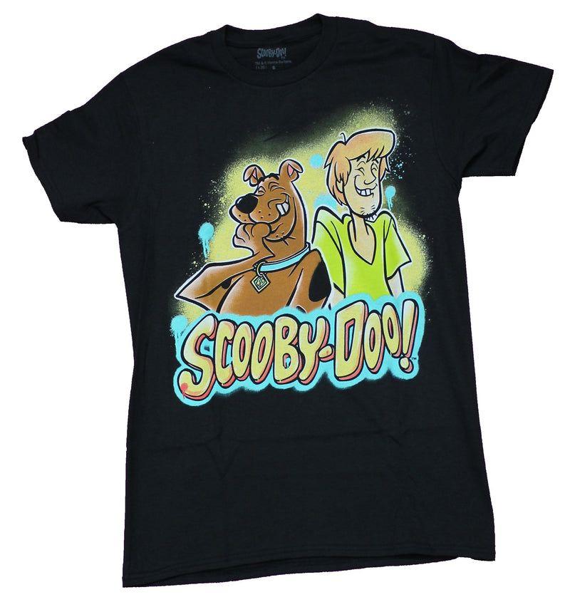 Scooby Doo Mens T-Shirt - Snickering Shaggy & Scooby Over Name