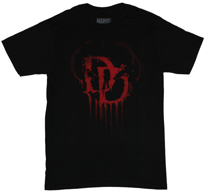 Daredevil (Marvel Comics) Mens T-Shirt -  Dripping Red DD Logo