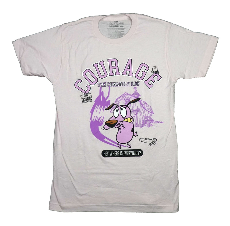 Courage the Cowardly Dog Mens T-Shirt -  Hey Where is Everybody?