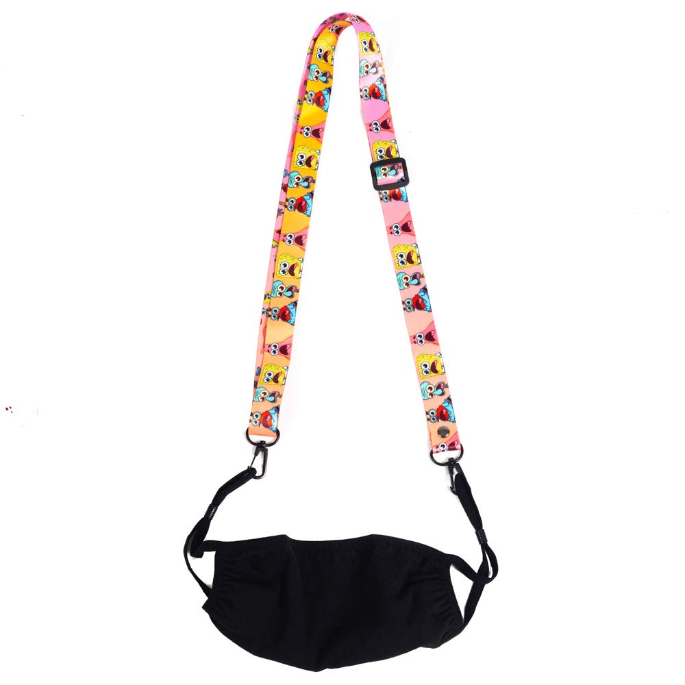 Spongebob Mask Lanyard, Printed Mask Holder