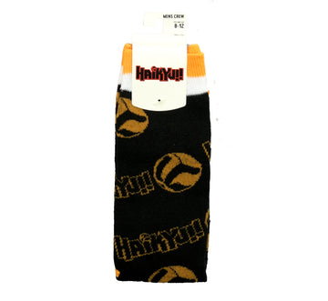 Haikyu!! Mens  Crew Socks - Tossed Logo Image