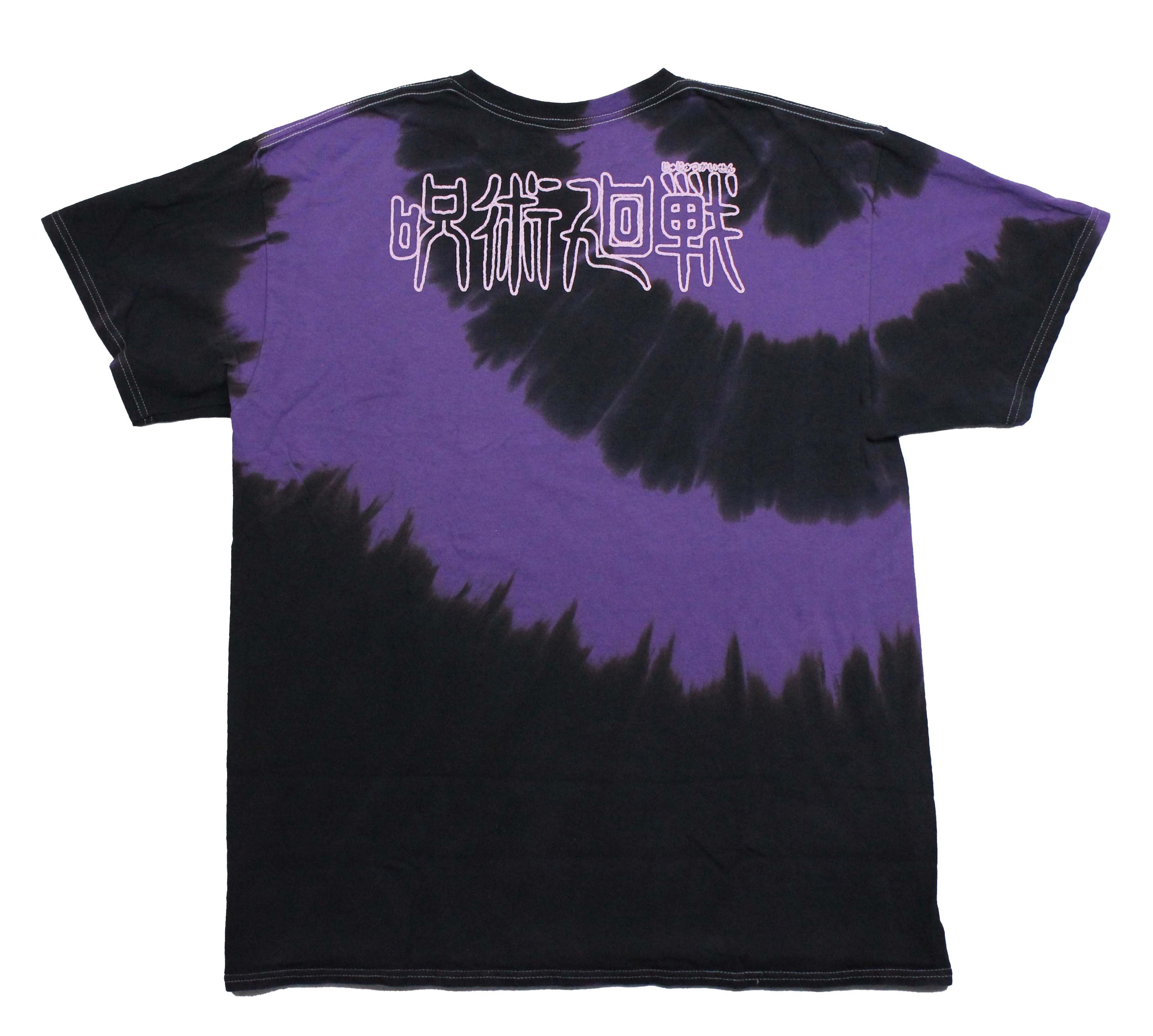 Jujutsu Kaisen  Mens T-Shirt - Satoru Gojo Purple and Black Tie Dye