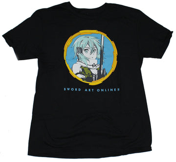 Sword Art Online Mens T-Shirt - Sinon Portraite Circle Image