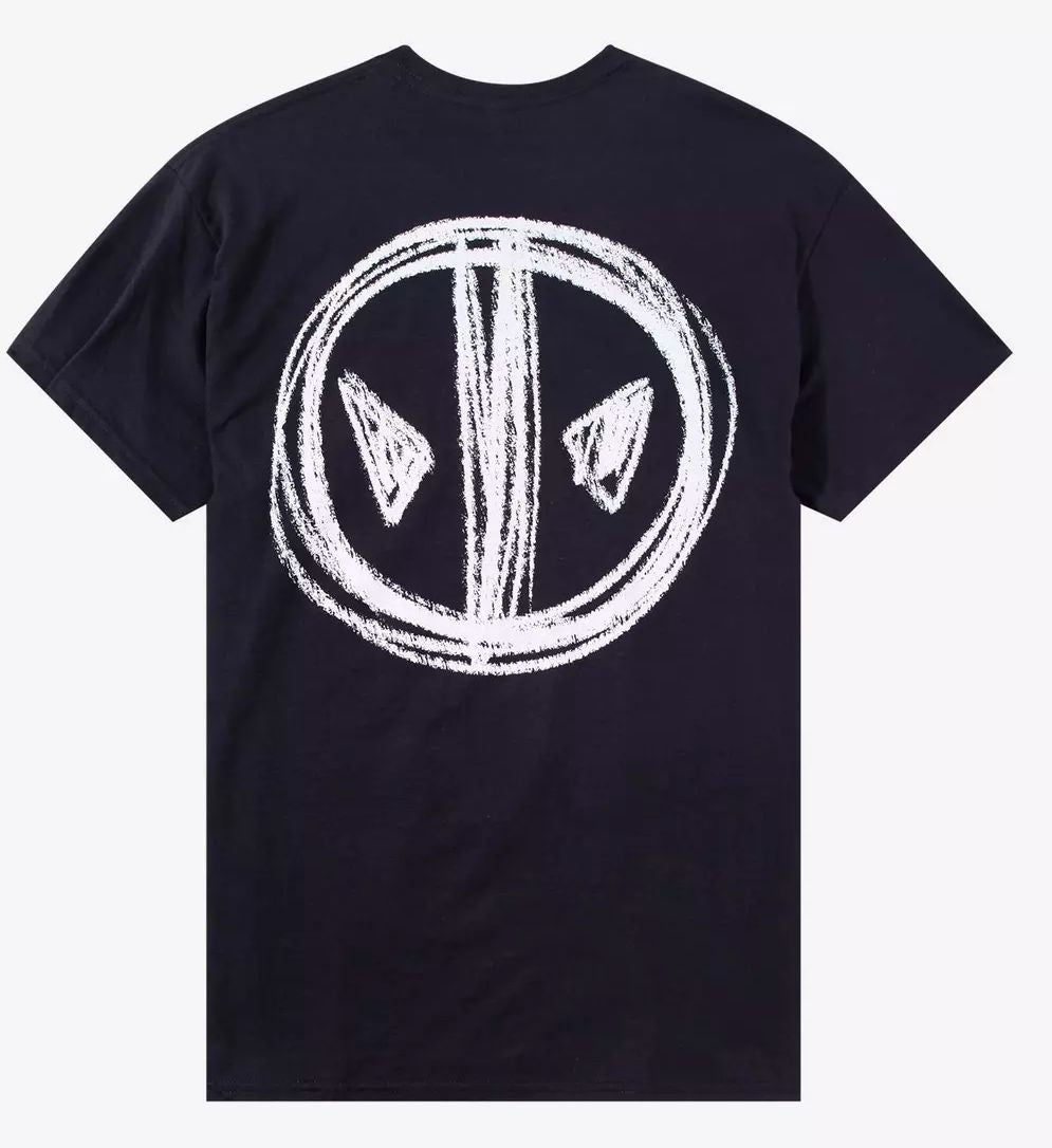Deadpool & Wolverine Mens T-Shirt - We Are Deadpool Red Group Sketch Logo Back