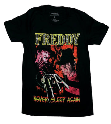 Nightmare on Elm Street Mens T-Shirt - Freddy Iced Out Name Never Sleep Again