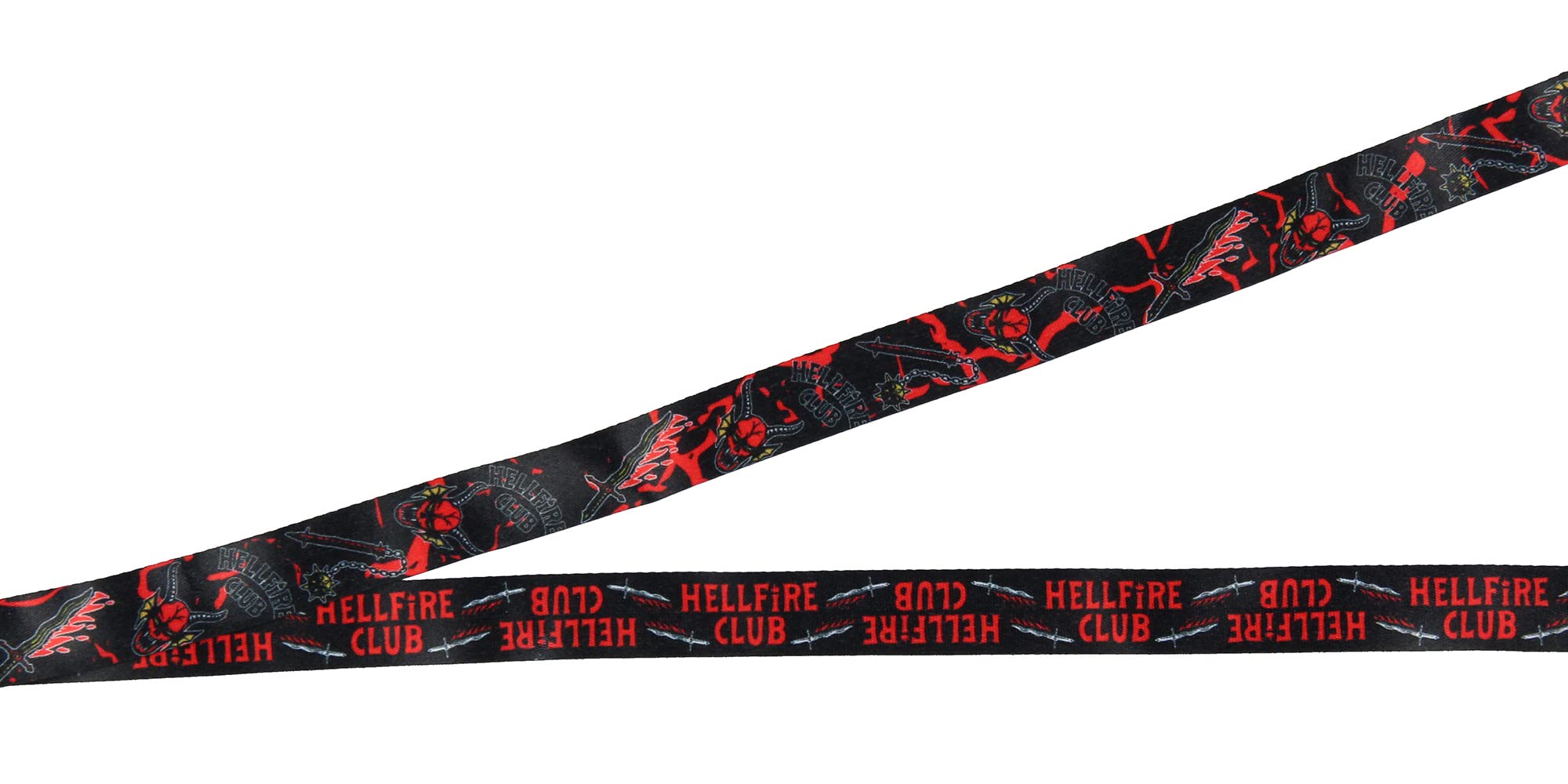 Stranger Things Hellfire Club ID Badge Holder Lanyard w/ 2" Rubber Pendant