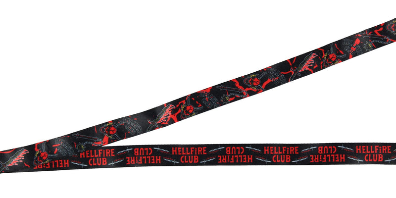Stranger Things Hellfire Club ID Badge Holder Lanyard w/ 2" Rubber Pendant
