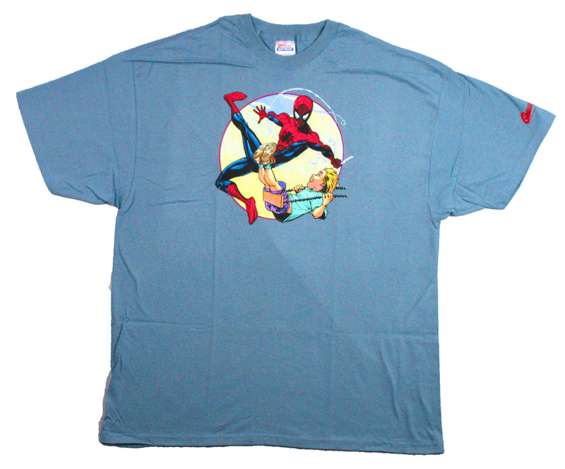 Graphitti Designs Spider-man JScott Campbell Swing DEADSTOCK VINTAGE T-SHIRT NOS