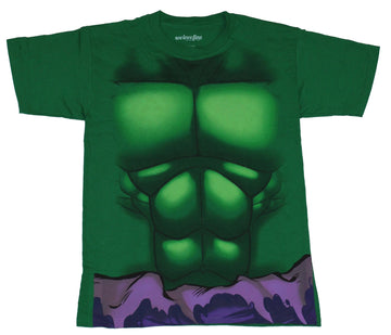 Hulk (Marvel Comics)  Mens T-Shirt  - Ab Style Incredible Costume Front