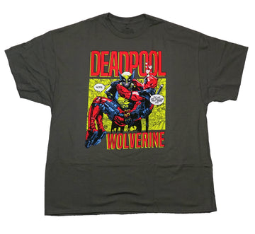 Deadpool & Wolverine Mens T-Shirt - Deadpool held by Wolvy Best Buds? Nope.